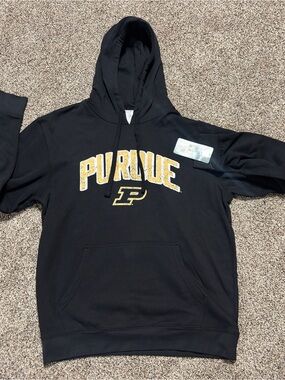 Purdue Boilermakers NWT Men’s Large Hoodie Pullover Black/Gold Pro Edge